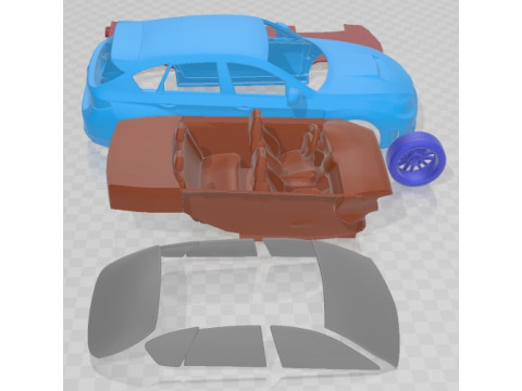 Subaru Impreza WRX STI 2010 Printable Car Modello di stampa 3D