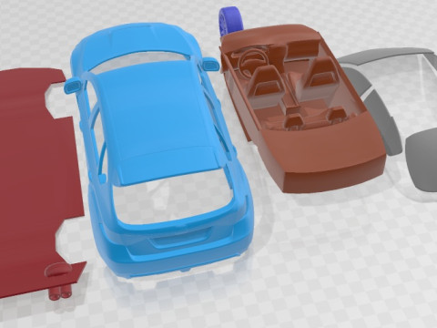 Subaru Impreza WRX STI 2010 Printable Car Modello di stampa 3D