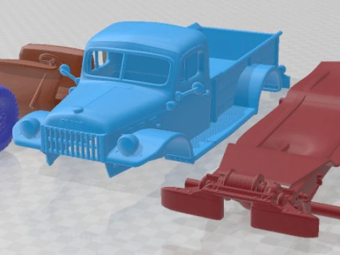Dodge Power Wagon 1946 Printable Car 3D Print Model