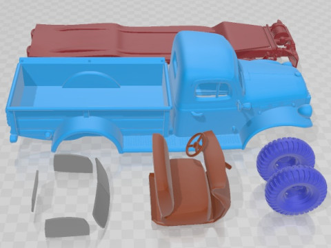 Dodge Power Wagon 1946 Printable Car 3Dプリントモデル