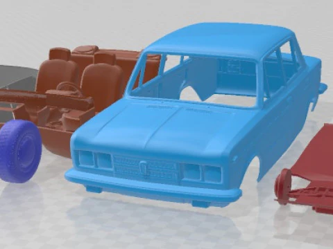 Fiat 125 1967 Auto stampabile Modello di stampa 3D