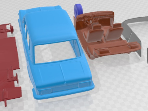 Fiat 125 1967 Printable Car 3D प्रिंट मॉडल