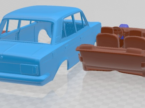 Fiat 125 1967 Printable Car 3D प्रिंट मॉडल