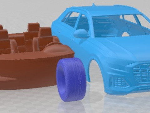 Audi Q8 55 TFSI Quattro 2018 Printable Car 3D Print Model