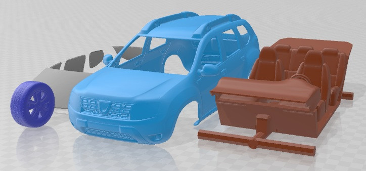 Dacia Duster 2014 Printable Car 3D Druckmodell .c4d .max .obj .3ds .fbx .stl .blend