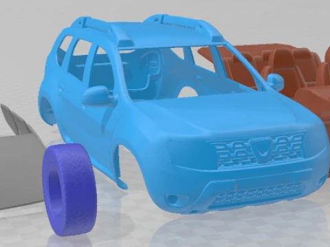 Dacia Duster 2014 Printable Car 3D Print Model