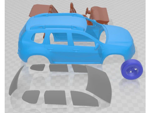 Dacia Duster 2014 Printable Car 3D Print Model