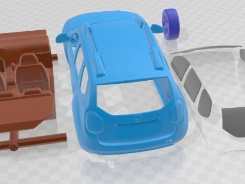 Dacia Duster 2014 Printable Car 3D Print Model