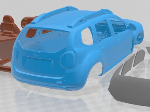 Dacia Duster 2014 Printable Car 3D Print Model