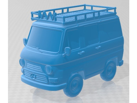 Mercedes Benz N 1300 - Cartoon Toy Printable Van Modelo de Impressão 3D