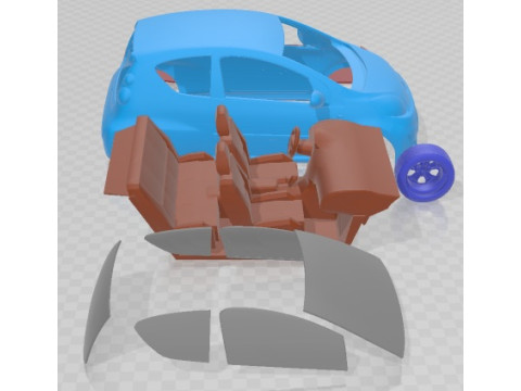 Citroen C1 2013 Printable Car 3D Print Model