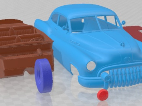 Buick Sedanette 1950 Printable Car 3D Print Model