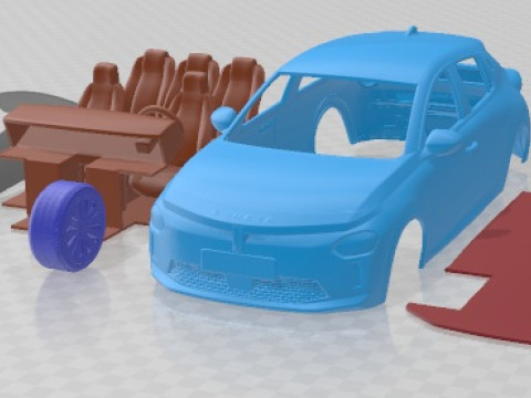Lancia Ypsilon Edizione Limitata Cassina 2024 Printable Car 3D प्रिंट मॉडल