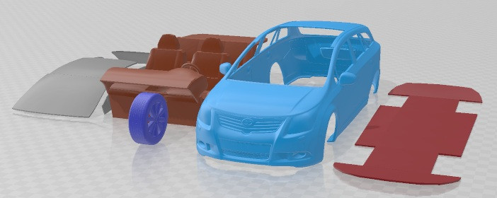 Toyota Avensis Tourer 2009 Voiture imprimable Modèles 3D en vedette .c4d .max .obj .3ds .fbx .stl .blend 