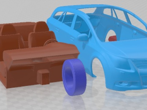 Toyota Avensis Tourer 2009 Voiture imprimable Modèles 3D en vedette