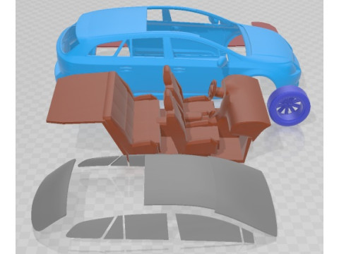 Toyota Avensis Tourer 2009 Voiture imprimable Modèles 3D en vedette