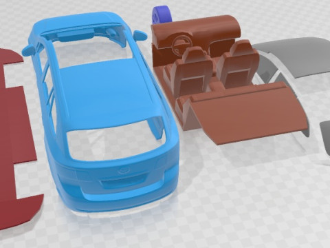 Toyota Avensis Tourer 2009 Voiture imprimable Modèles 3D en vedette