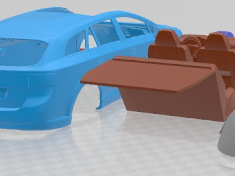 Toyota Avensis Tourer 2009 Voiture imprimable Modèles 3D en vedette