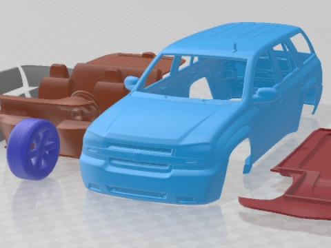 Chevrolet Trailblazer SS 2002 Printable Car 3D प्रिंट मॉडल