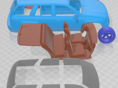 Chevrolet Trailblazer SS 2002 afdrukbare auto 3D printmodel