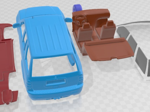 Chevrolet Trailblazer SS 2002 afdrukbare auto 3D printmodel