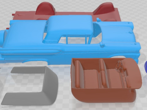 Samochód do druku Fairlane 500 Galaxie Skyliner 1959 Model do druku 3D