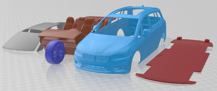 2 系列 F45 Gran Tourer 2016 可打印汽车 3D 打印模型 .c4d .max .obj .3ds .fbx .stl .blend