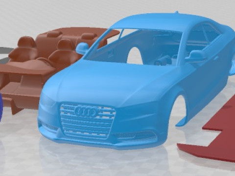 Audi A5 Coupe 2012 Printable Car 3D प्रिंट मॉडल
