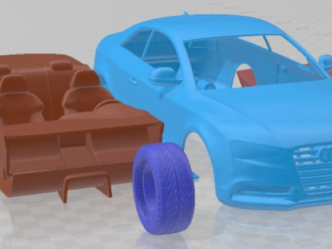 Audi A5 Coupe 2012 Printable Car 3D Print Model