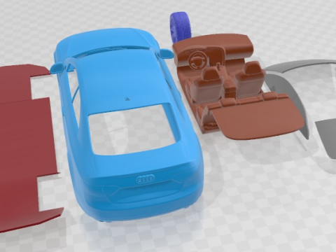 Audi A5 Coupe 2012 Printable Car 3D Print Model