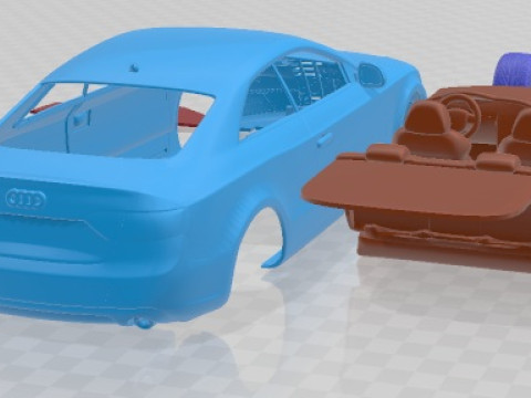 Audi A5 Coupe 2012 Printable Car 3D Print Model