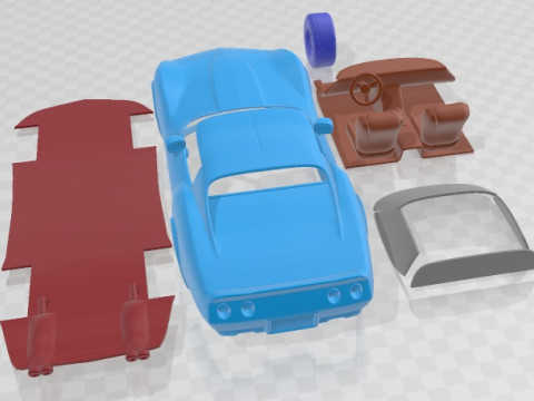 Chevrolet Corvette Stingray C3 1980 для друку 3D Принт Модель