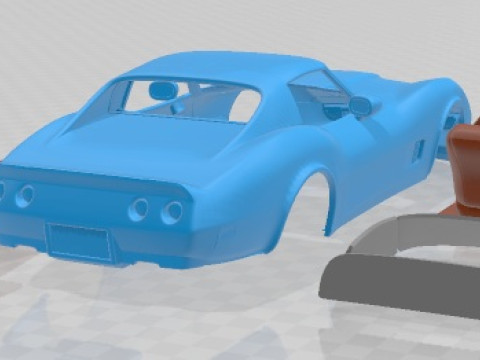 Chevrolet Corvette Stingray C3 1980 для друку 3D Принт Модель