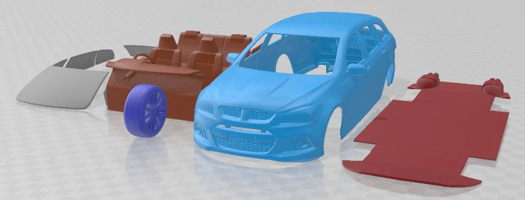 HSV Clubsport Tourer Gen F 2015 Printable Car 3D Print Model .c4d .max .obj .3ds .fbx .stl .blend 