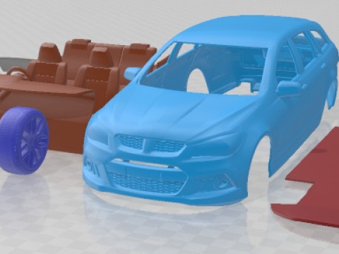 HSV Clubsport Tourer Gen F 2015 Yazdırılabilir Araba 3D Baskı Modeli