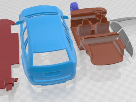 Coche Imprimible HSV Clubsport Tourer Gen F 2015 Modelo de impresión 3D