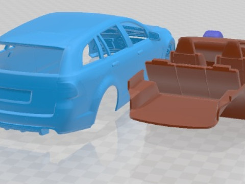 Coche Imprimible HSV Clubsport Tourer Gen F 2015 Modelo de impresión 3D