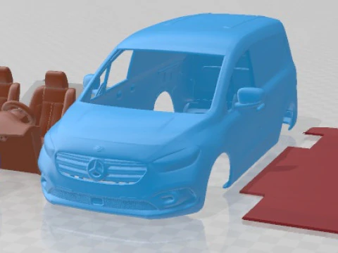 Mercedes Benz Citan 2022 Printable Van 3D Print Model