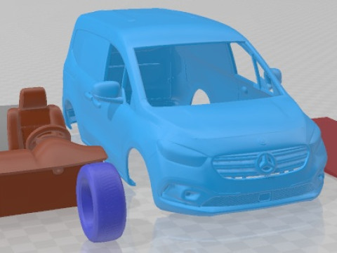 Mercedes Benz Citan 2022 Printable Van 3D Print Model