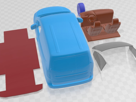 Mercedes Benz Citan 2022 Printable Van 3D Print Model