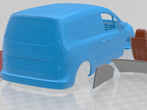 Mercedes Benz Citan 2022 Printable Van 3D Print Model