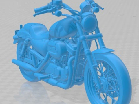 Harley Davidson Sportster 1200 2010 Printable Motorbike 3D Print Model