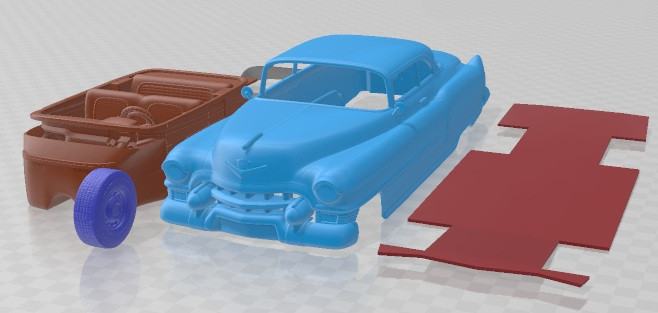 Cadillac Deville Coupe 1953 Printable Car 3D Print Model .c4d .max .obj .3ds .fbx .stl .blend 