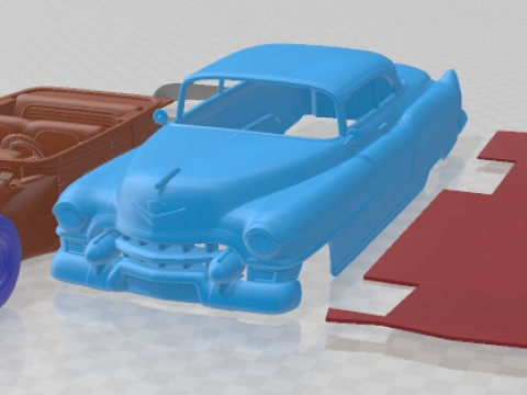Cadillac Deville Coupe 1953 Yazdırılabilir Araba 3D Baskı Modeli