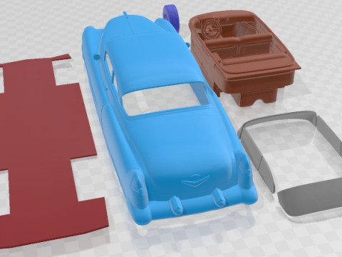 Cadillac Deville Coupe 1953 Printable Car 3D Print Model