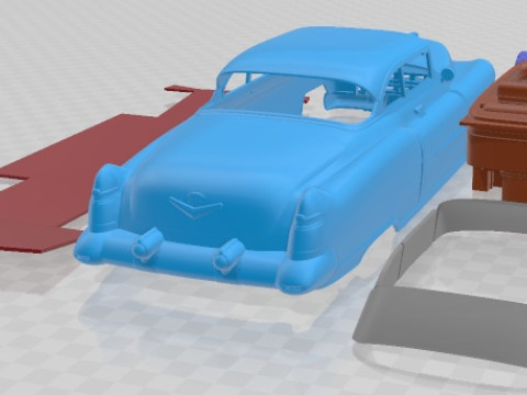 Cadillac Deville Coupe 1953 Printable Car 3D Print Model