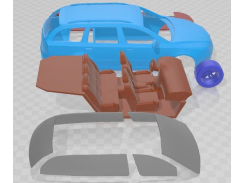 Skoda Octavia Combi 2009 Printable Car 3D Print Model