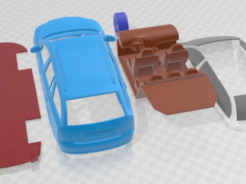 斯柯达 Octavia Combi 2009 可打印汽车 3D 打印模型