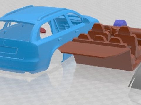 斯柯达 Octavia Combi 2009 可打印汽车 3D 打印模型