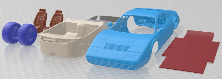 Ferrari 365 GT4 BB 1973 Printable Car 3D Print Model .c4d .max .obj .3ds .fbx .stl .blend 